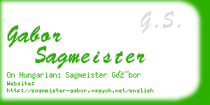 gabor sagmeister business card